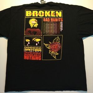 Broken promises T-shirt XL great condition black cool graphic front & back